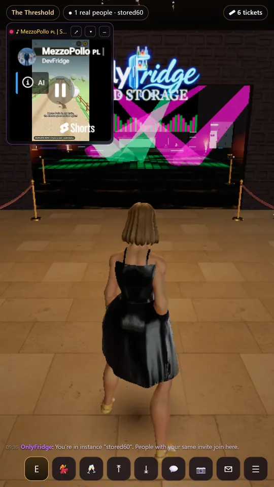 The main hall with the LED dance floor